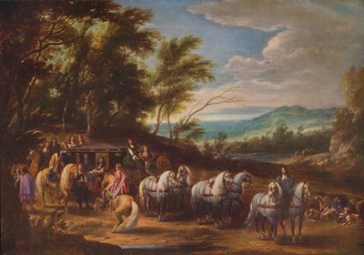 Philippe Francois dArenberg, Birlikler toplantısı, 1662, c1915 by Adam Frans van der Meulen