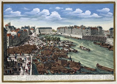 Yeniden inşasından sonra Le Pont Marie - Perelle tarafından “” Paris