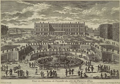 Versay manzarası, bahçe cephesi, 1680