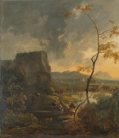 Antik Tempietto ile İtalyan Manzarası by Adam Pynacker