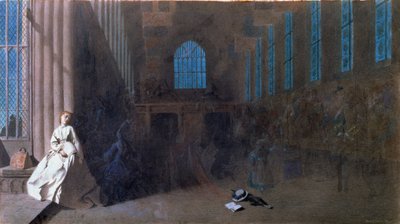 Geçmişin Düşleri, Hampton Court (kağıt üzerine suluboya) by Adelaide Claxton