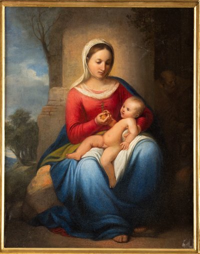Madonna ve Bebek İsa (tuval üzerine yağlı boya) by Adeodato Malatesta or Malatesti