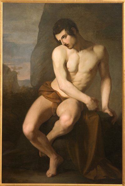 Erkek Çıplak (Prometheus) (tuval üzerine yağlı boya) by Adeodato Malatesta or Malatesti