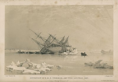 HMS Terörünün 14 Temmuz'daki Durumu by Admiral William Henry Smyth