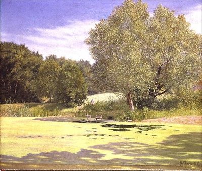 Gölden Terk Eden Bir Balıkçı by Adolf Alfred Larsen