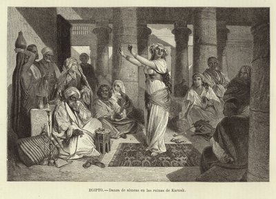 Mısır - Karnak'taki harabelerde dans etmek by Adolf Closs
