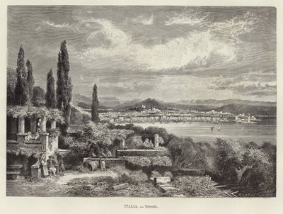İtalya - Trieste. A Clos tarafından gravür by Adolf Closs