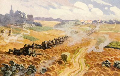 Saldırı hattının Prusya piyadesi (renkli taş) by Adolf Closs