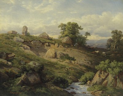 Kaya Düşen Vadi Yamacı, 1861 by Adolf Mosengel