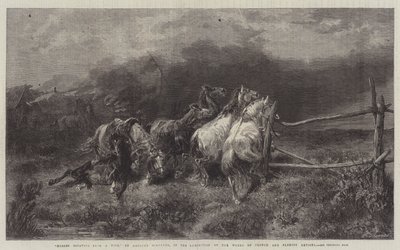 Ateşten kaçan atlar by Adolf Schreyer