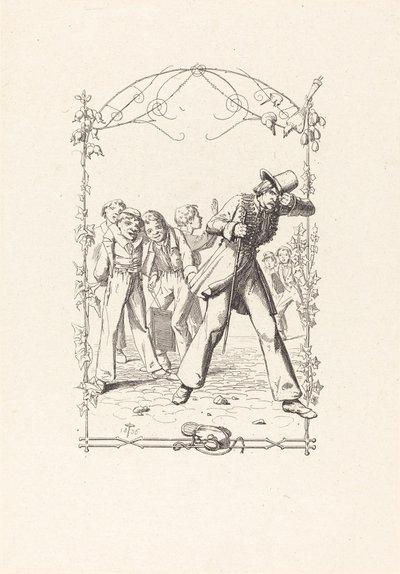 Peter Schlemihl Gölge Eksikliği İçin Alay Edildi by Adolf Schrodter