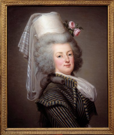 Marie Antoinette de Lorraine-Habsburg, Fransa Kraliçesi (1755-1793), Amazon elbiseli portresi - İsveçli Adolf Ulrich Wertmuller (1751 - 1811) tarafından tablo by Adolf Ulrich Wertmuller