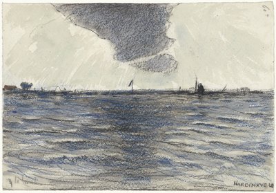Hardinxveld'de geniş su by Adolf le Comte