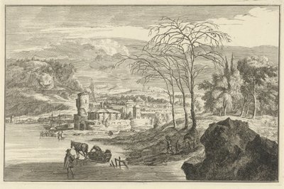 Şehir manzaralı kış manzarası İtalyan ve Alman manzaraları (dizi başlığı) by Adolf van der Laan