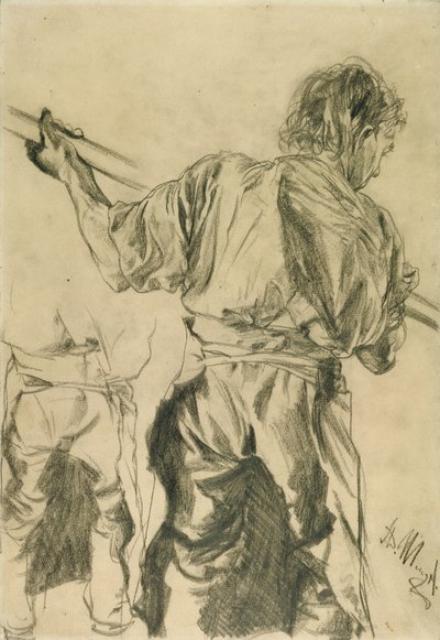 Şekil Çalışmaları by Adolf von Menzel