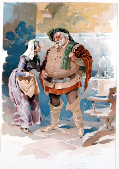 Operanın III. Perdesi Giuseppe Verdi "" Falstaff "": Falstaff ve Quickly ("Hepsini büyüledin ..."). Hohenstein