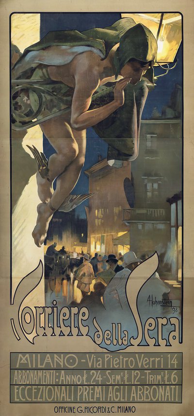 Corriere della Sera, 1898. by Adolfo Hohenstein
