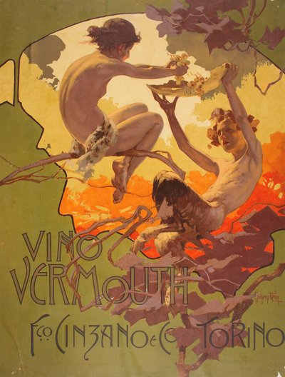 Vermut Cinzano, 1901. by Adolfo Hohenstein