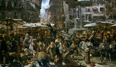 Verona Pazarı by Adolph Menzel