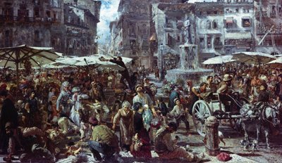 Verona Pazarı by Adolph Menzel