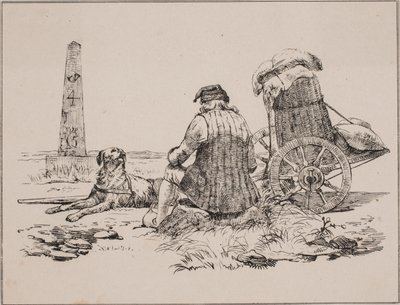 Bissekrämmeren ve köpeği by Johan Adolph Kittendorff