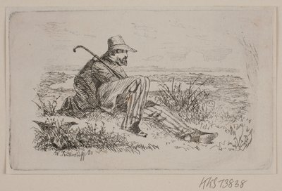 Oturmuş bir yürüyüşçü by Johan Adolph Kittendorff