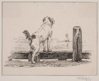 Sahildeki köpek by Johan Adolph Kittendorff