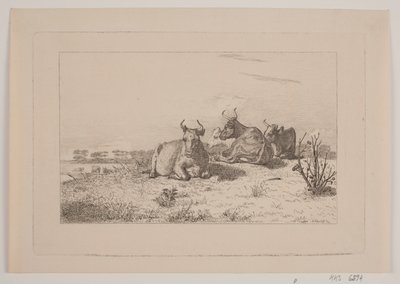 Dinlenme inekleri by Johan Adolph Kittendorff