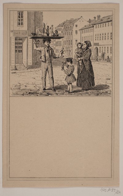 Oyuncak bebeği olan adam. No. 23 içinde Chr. Winther ve M. Rørbye, "Küçük Çocuklar için 25 Resim" by Johan Adolph Kittendorff