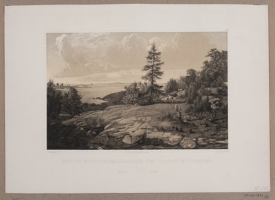 Bleking'deki Elleholm'daki Skjærdgaarden'in görünümü. by Johan Adolph Kittendorff