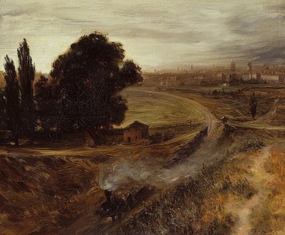 Berlin-Potsdamer Bahn. 1847 by Adolph Menzel