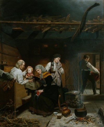 dedenin kutsaması by Adolph Tidemand