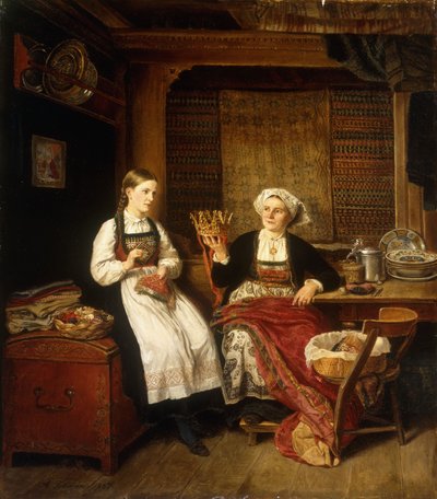 Kutlama Hazırlıkları by Adolph Tidemand