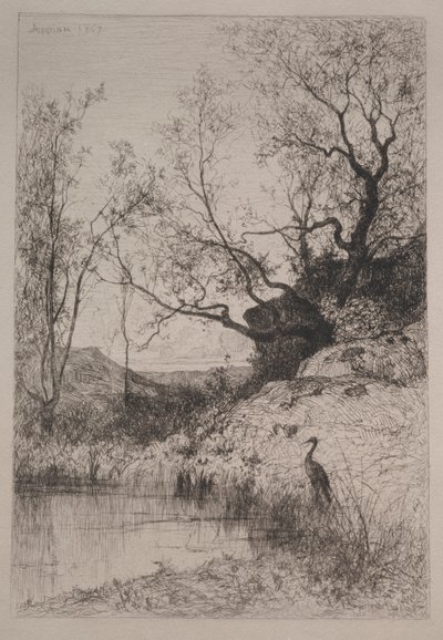 Bir gölet by Adolphe Appian