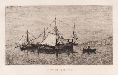 Balıkçı Teknesi/Kıyı Nakliye Teknesi (İtalyan Sahili) by Adolphe Appian