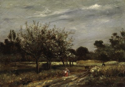 Meyve ağaçları ile manzara by Adolphe Appian