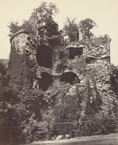 Patlamış Kule, Heidelberg Kalesi, c. 1865. by Adolphe Braun