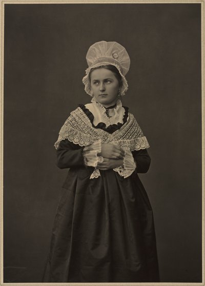Lorraine Elbiseli Kadın by Adolphe Braun