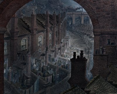 Londra Üzerinden Demiryolu, 1872 by Adolphe Francois Pannemaker