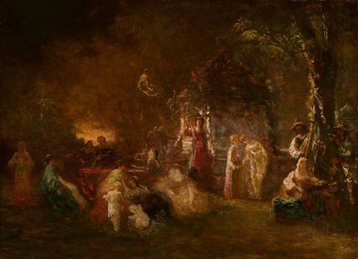 Ülke Partisi, c.1844-86 (tuval üzerine yağlıboya) by Adolphe Joseph Thomas Monticelli