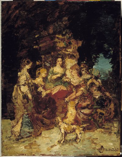 Parktaki Bayanlar by Adolphe Joseph Thomas Monticelli