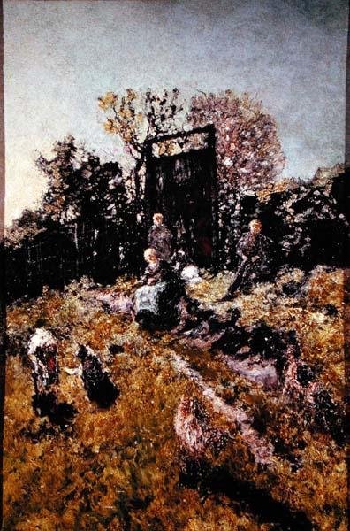 Figürler ve keçilerle manzara, 1866