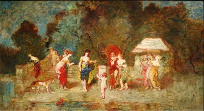 Parktaki sahne II, 1870 dolayları by Adolphe Joseph Thomas Monticelli