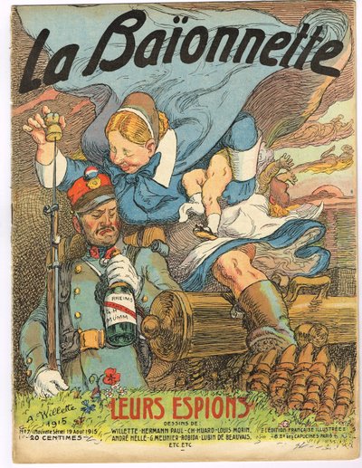 “La Baionnette”in Kapağı, Satirique en Colours by Adolphe Leon Willette