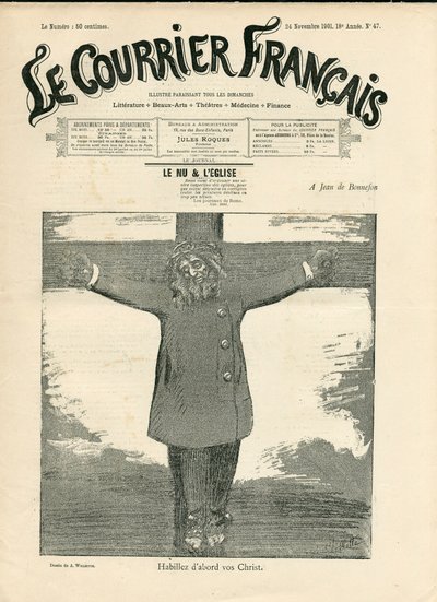 47 numara, “” The Courier francais ””in kapağı, Satirique en B & B by Adolphe Leon Willette