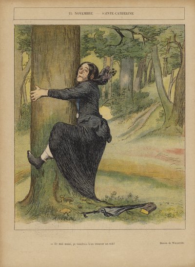 Le Rire için İllüstrasyon by Adolphe Leon Willette