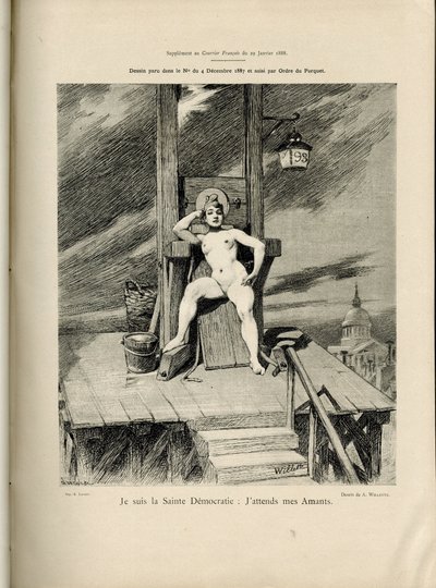 Adolphe dit Willette (1857-1926) çizimi, Le Courrier francais, no 4 by Adolphe Leon Willette