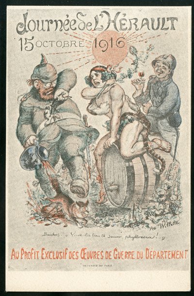 Kartpostal, Renklerde Hiciv by Adolphe Leon Willette