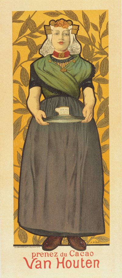 Van Houten Kakao var by Adolphe Leon Willette