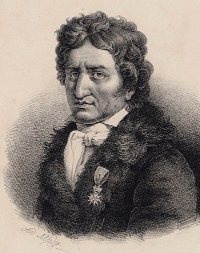 Besteci Pierre-Alexandre Monsigny 1729-1817'nin portresi. by Adolphe Midy